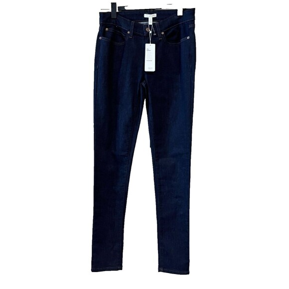 NEW Eileen Fisher Mid-Rise Organic Cotton Soft Skinny Jeans 4 Indigo Stretch NWT - Picture 1 of 11